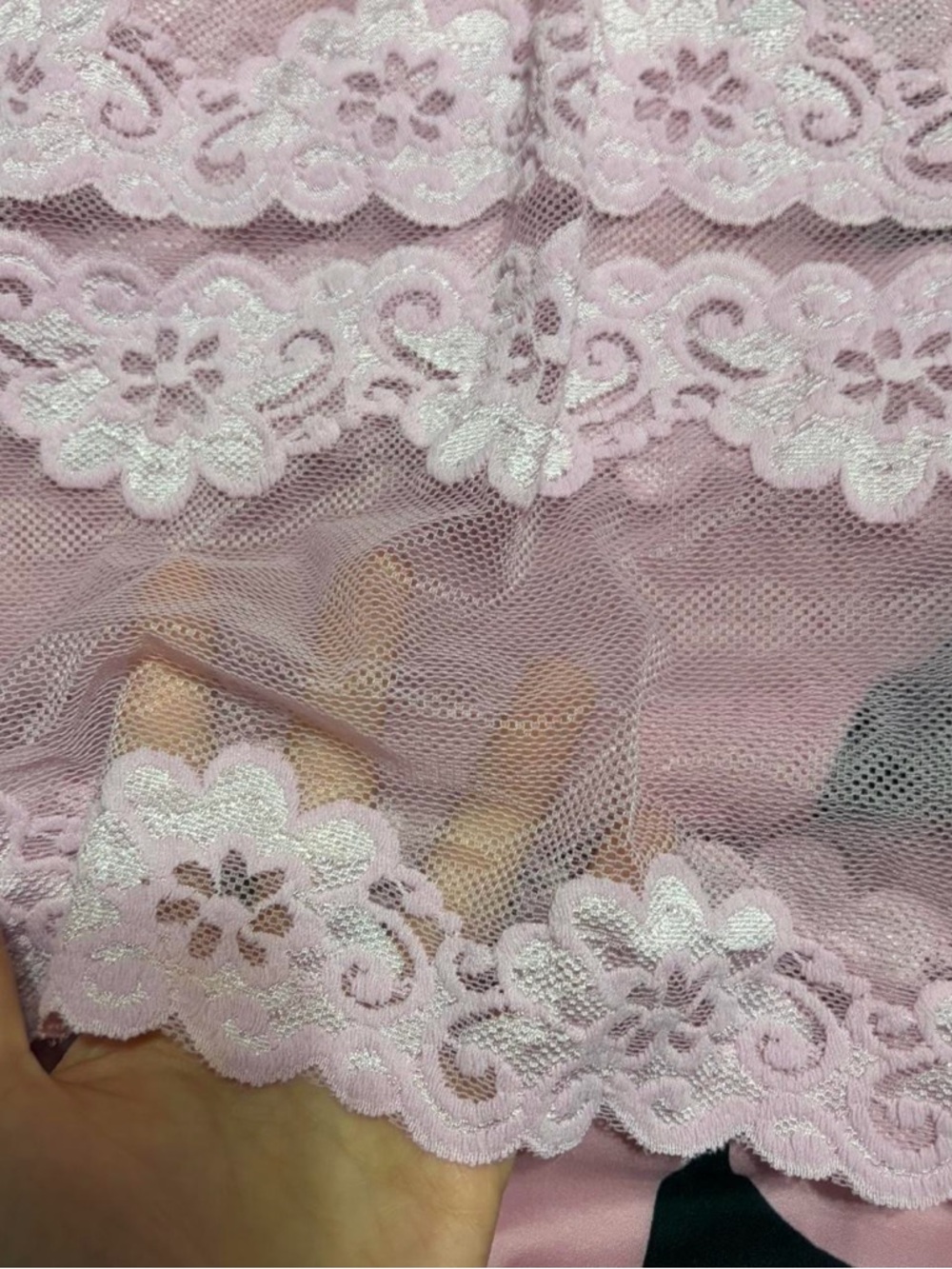 Light Pink Sheer Mesh Fredrick’s Of Hollywood Slip Dress - Picture 6 of 8